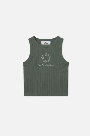 Camiseta sin Manga Scuffers Tarifa Verdes | 82076STDU