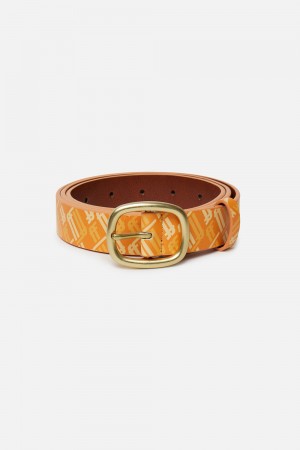 Cinturones Scuffers Monogram Belt Amarillos | 61843VOAP