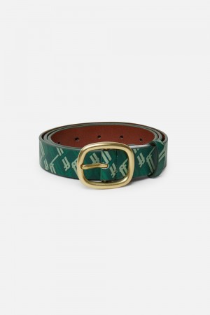Cinturones Scuffers Monogram Belt Verdes | 48521VYTA