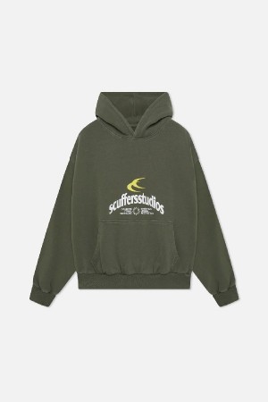 Hoodies Scuffers CFW Verdes | 97563BYNK