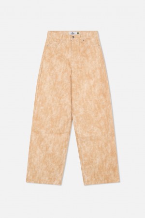 Pantalon Scuffers Leather Jumbo Pants Canela | 92068OUES