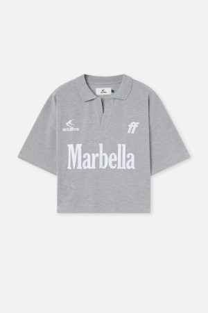 Polos Scuffers Marbella Polo Grises Claro | 62793VMJR