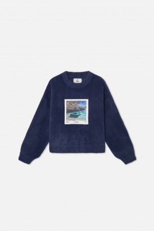 Prendas De Punto Scuffers Oil #1 Knit Azul Marino | 49387ZJNW