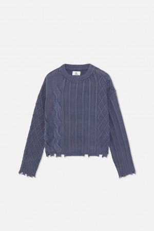 Prendas De Punto Scuffers Oversized Jersey Azul Marino | 69014EKFU