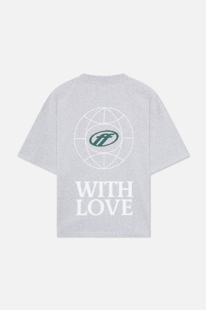 T-Shirts Scuffers 7 Logo Grises | 92647EOCI