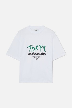 T-Shirts Scuffers Dancing Ecru | 75214PEHK