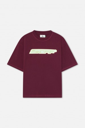 T-Shirts Scuffers Glow T-Shirt Vino | 59048OVYG