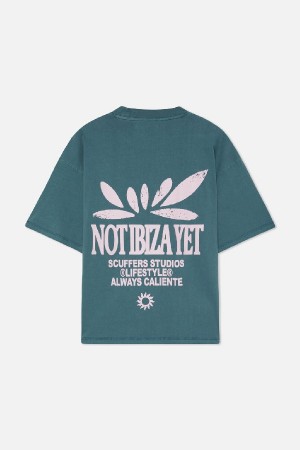 T-Shirts Scuffers Not Ibiza T-shirt Verdes | 10647FGTU