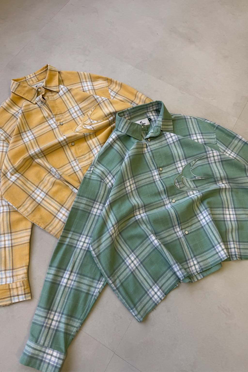 Camisas Scuffers Yellow Checkered Shirt Amarillos | 81359VCBK