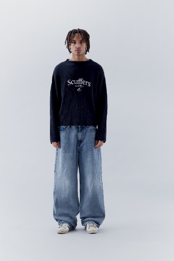 Camiseta Scuffers Mad Sweater Azul Marino | 30972PHVO