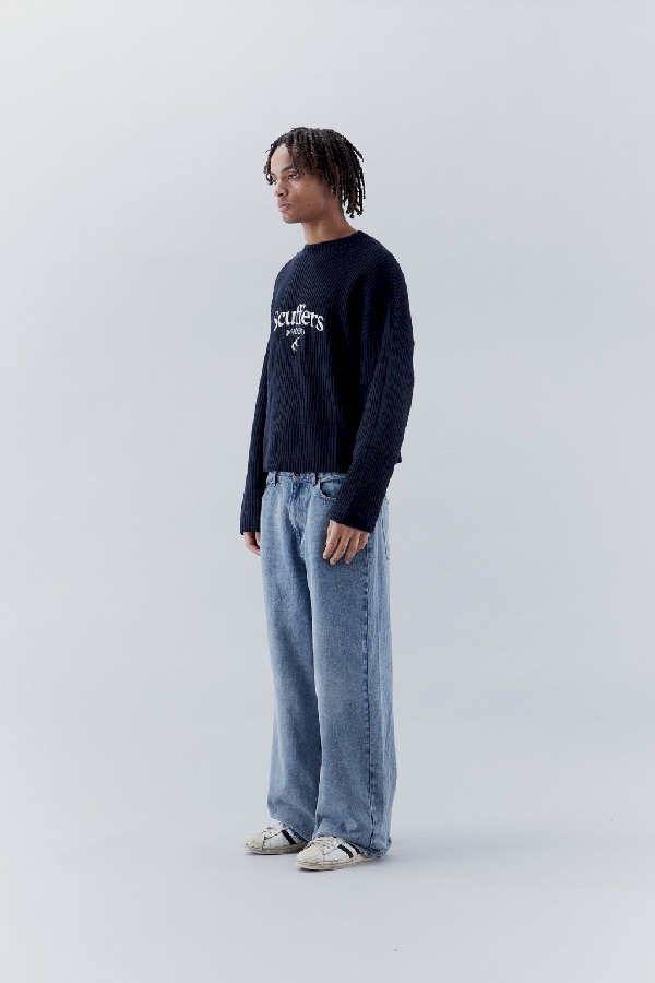 Camiseta Scuffers Mad Sweater Azul Marino | 30972PHVO