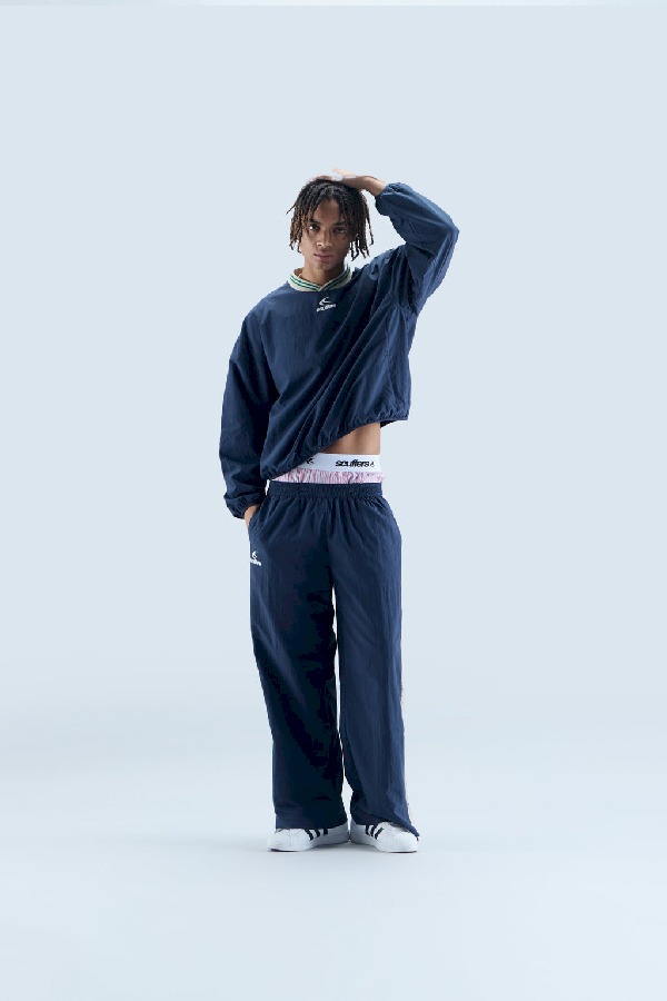 Crewneck Scuffers Sports Tech Azul Marino Verdes | 87406PWVA