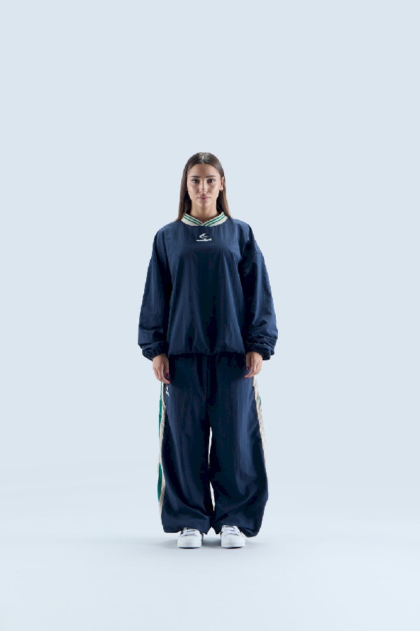 Crewneck Scuffers Sports Tech Azul Marino Verdes | 87406PWVA