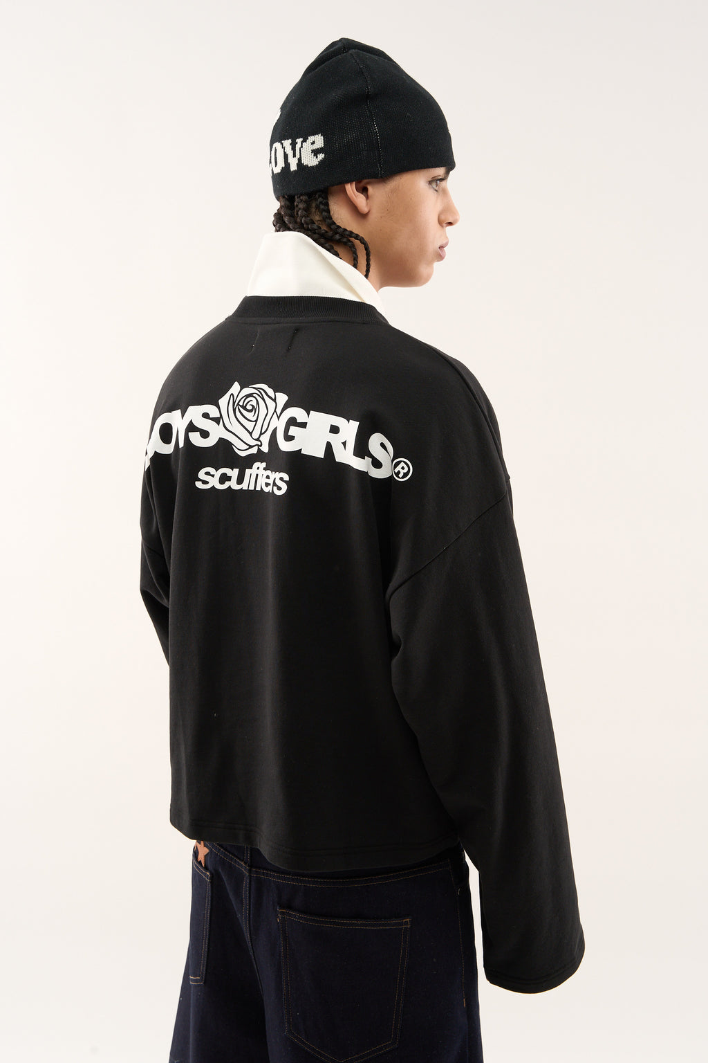 Crewnecks Scuffers Boy Sweatshirt Negros | 40263UNOV