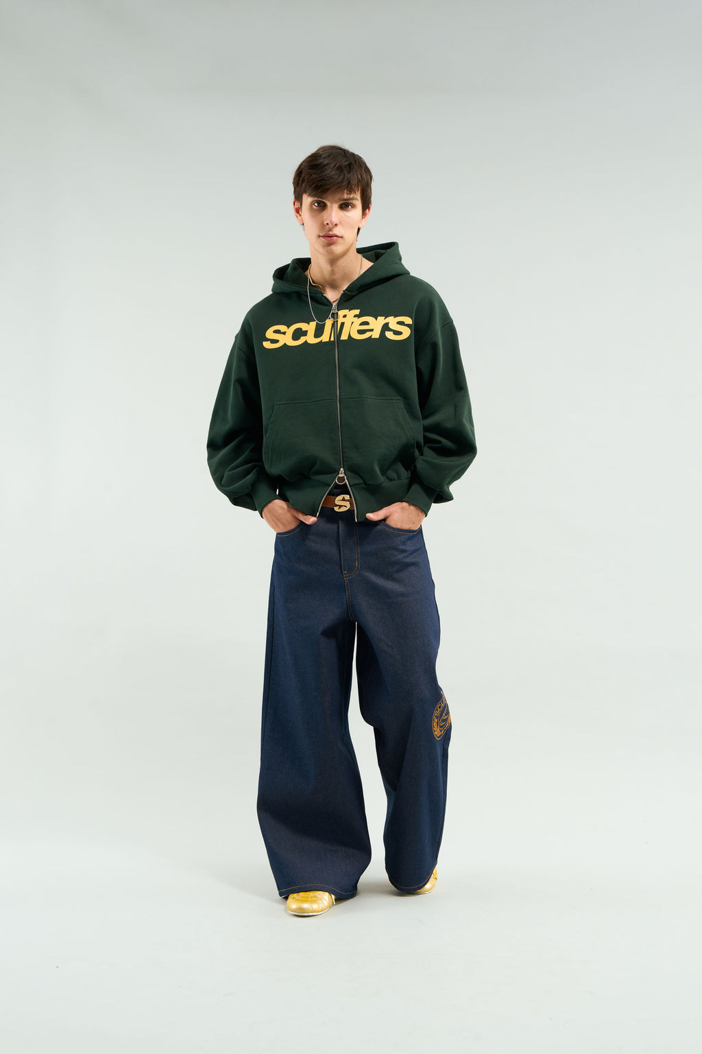 Denim Pants Scuffers Bimbo Pants Azules Oscuro | 09743GNOH