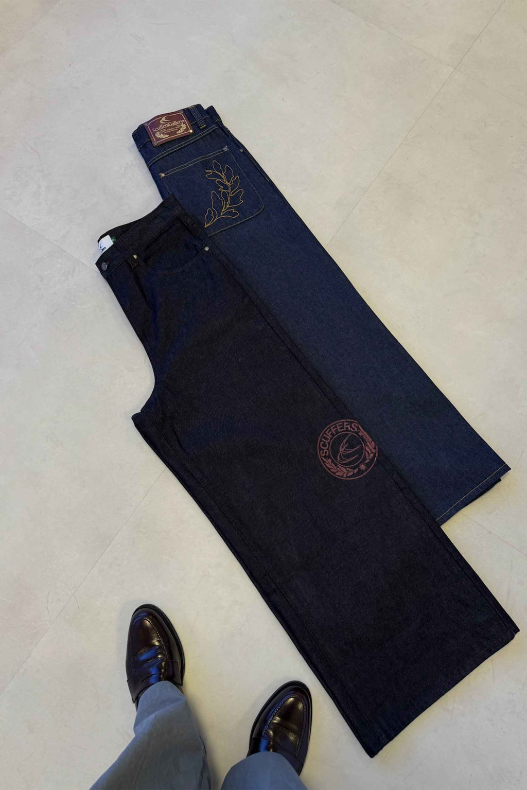 Denim Pants Scuffers Bimbo Pants Vino Oscuro | 12607JINA
