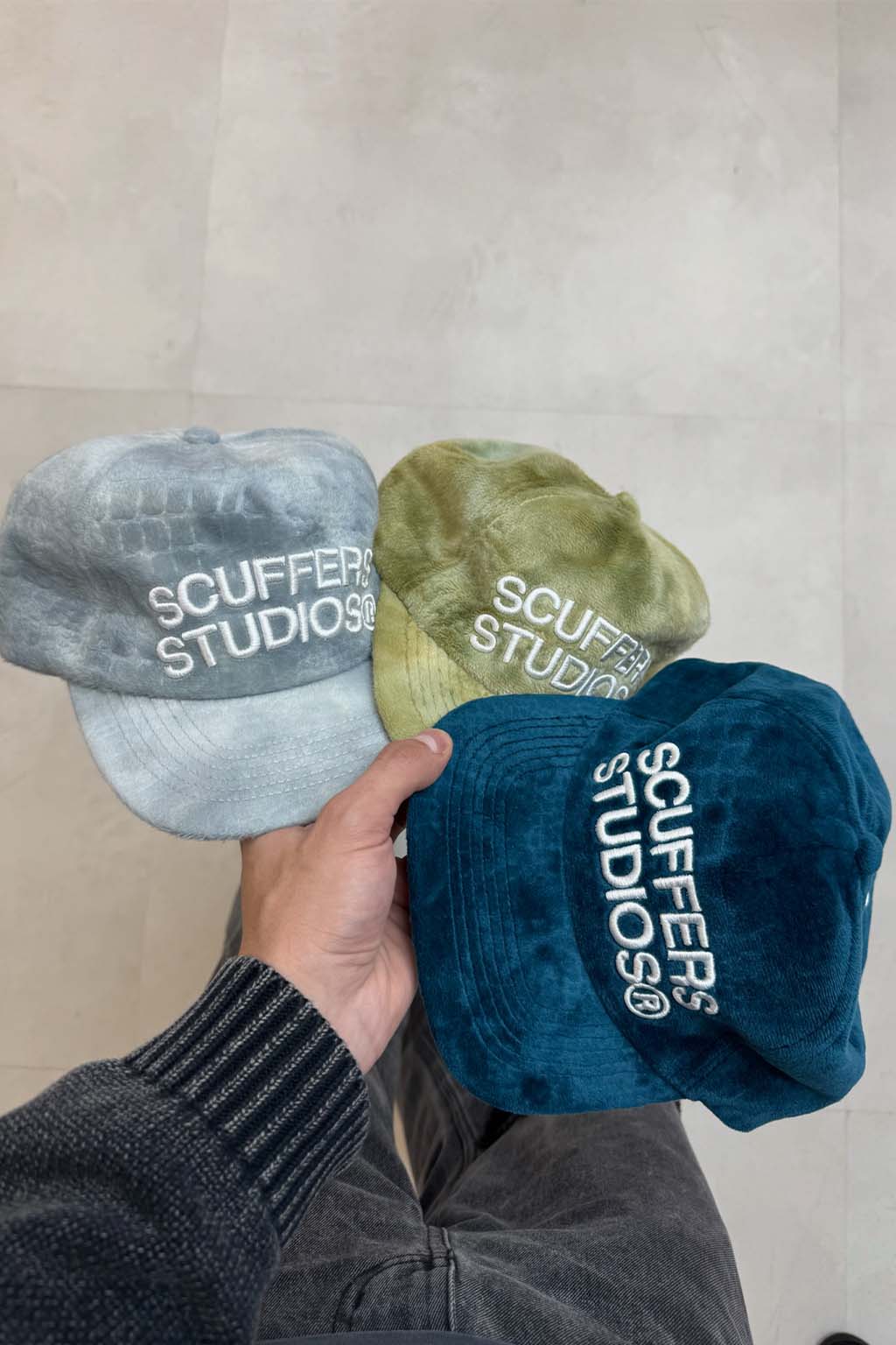 Gorra Scuffers Worldwide Cap Verdes Azules | 14706QIGE