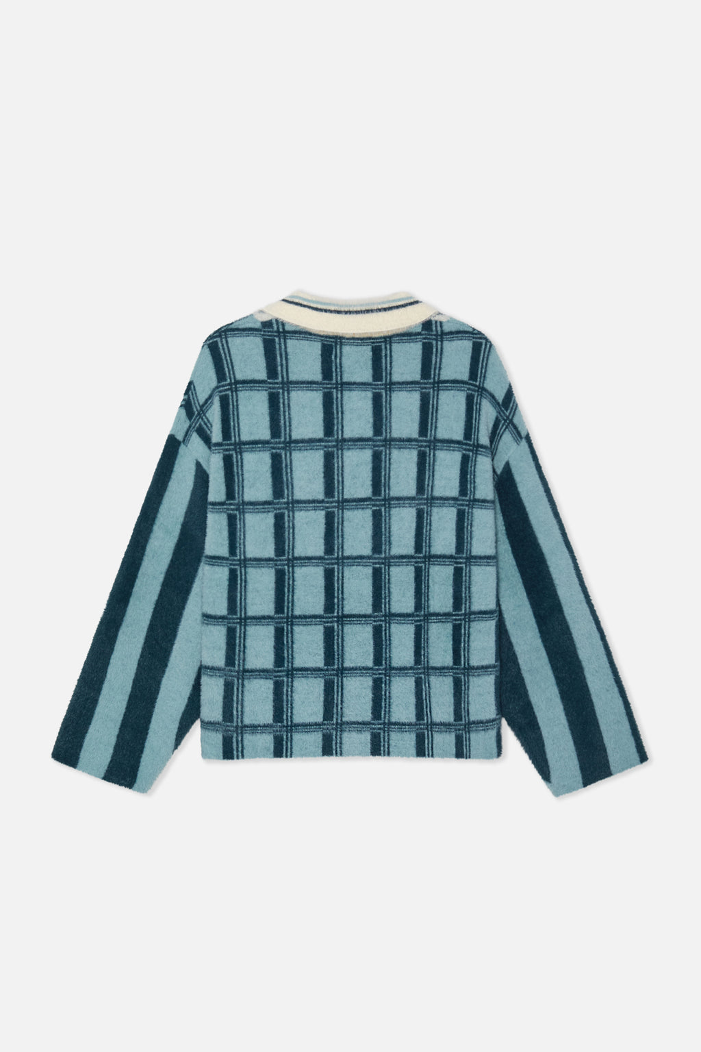 Knitted Polo Scuffers Checked Mohair Polo – Plaid Knitted Polo Creme | 38549AQIO