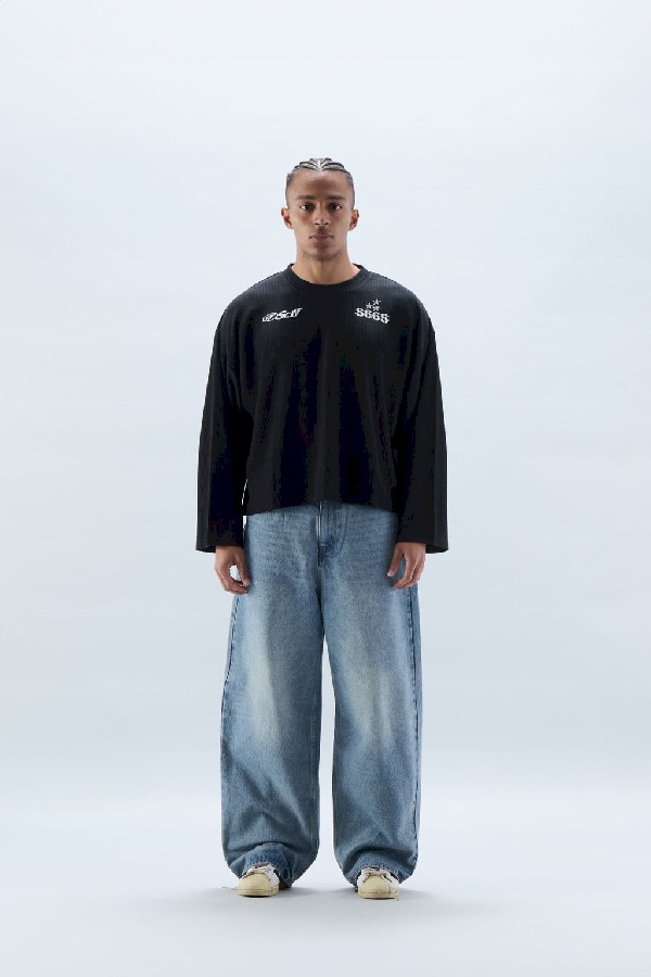 Long sleeve Scuffers S66S Ribbed Longsleeve Negros | 85247WSPT
