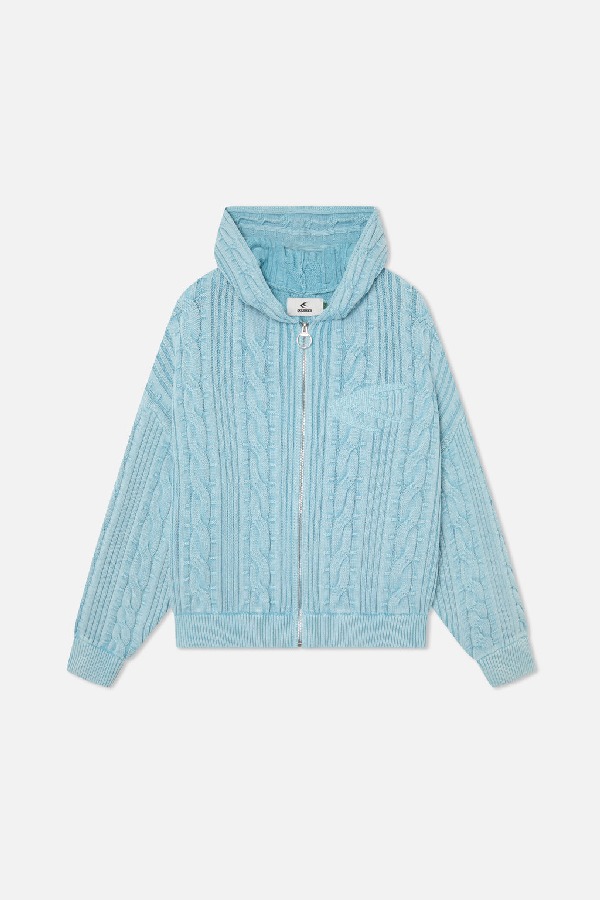 Prendas De Punto Scuffers Latte Zipper Knit Azules Claro | 05124ELPW