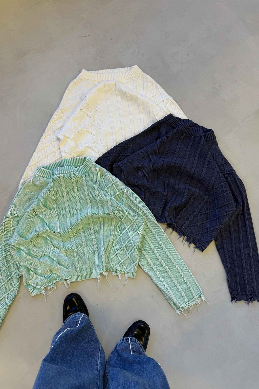 Prendas De Punto Scuffers Oversized Jersey Blancos | 24586YHEM