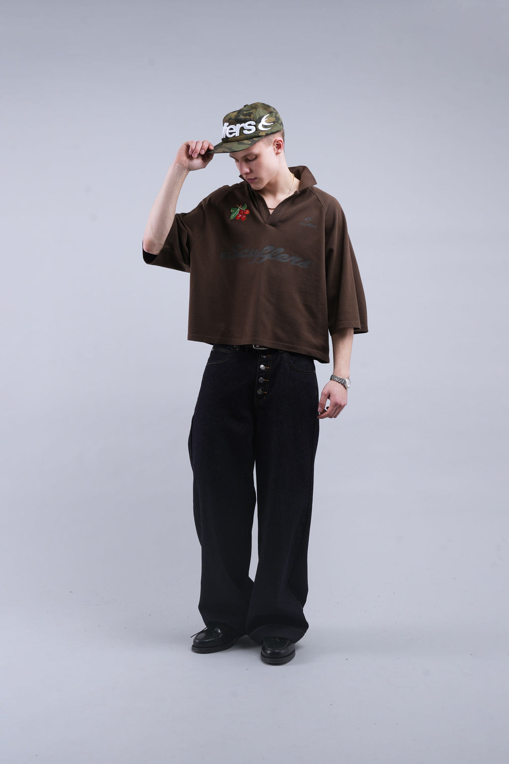 Shirts and Polos Scuffers Tropical Polo Marrom | 25473UDXF
