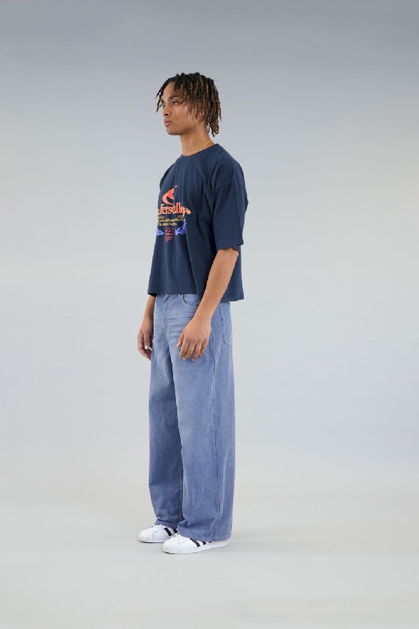 T-Shirts Scuffers College T-Shirt Azul Marino | 40176AQFT