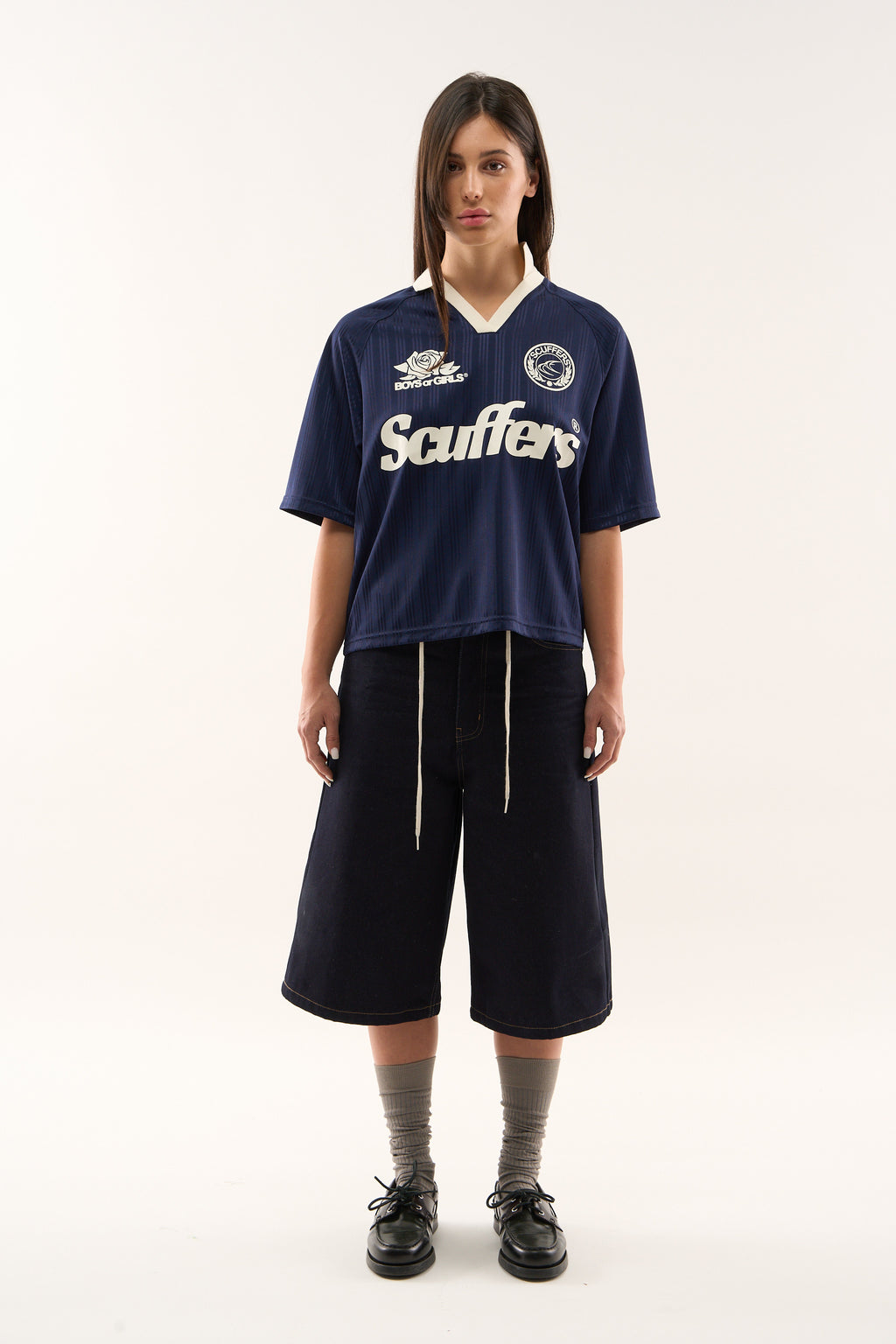 T-Shirts Scuffers Pearl Football T-Shirt Azul Marino | 01684BPSV