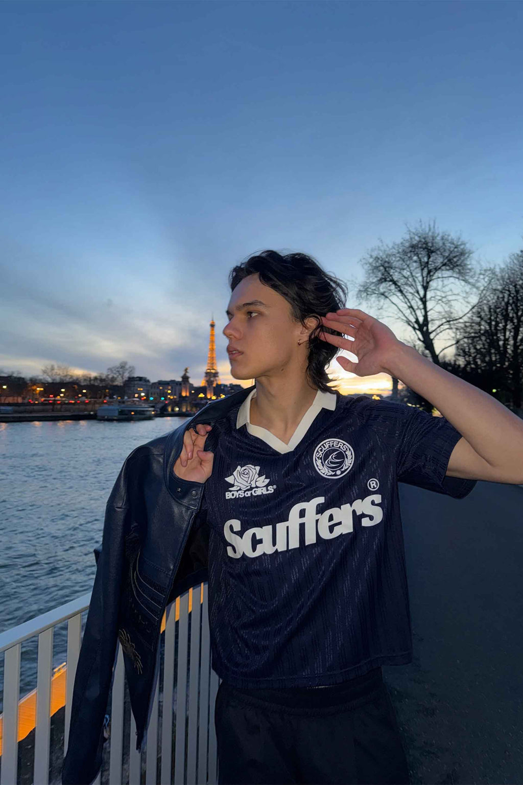 T-Shirts Scuffers Pearl Football T-Shirt Azul Marino | 01684BPSV