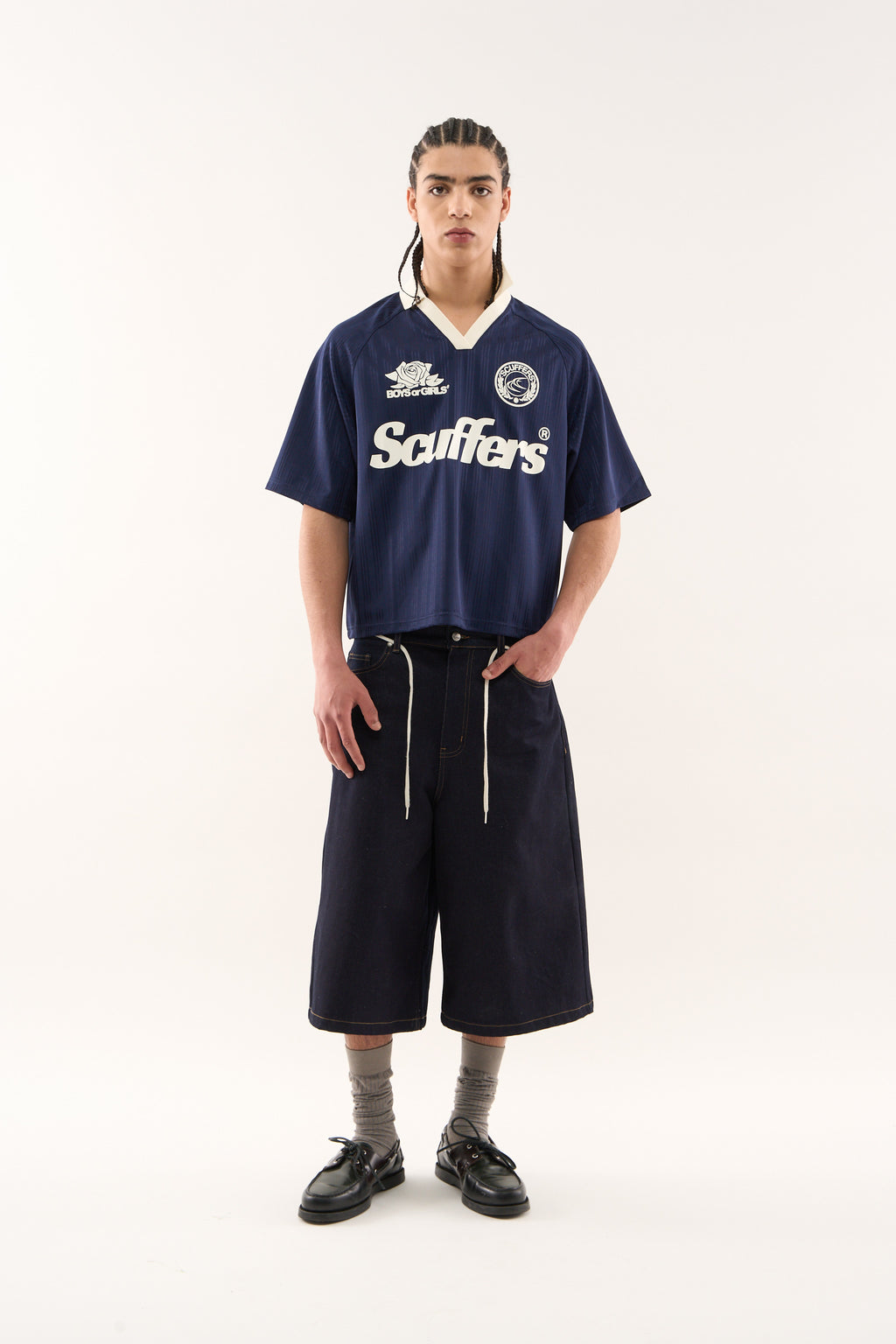 T-Shirts Scuffers Pearl Football T-Shirt Azul Marino | 01684BPSV