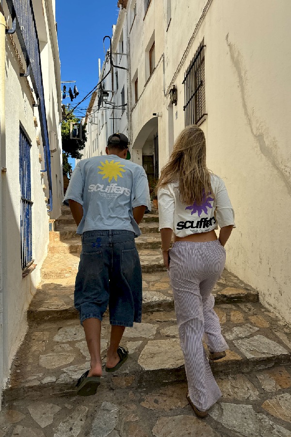 T-Shirts Scuffers Tarifa Ecru | 50328HKQJ