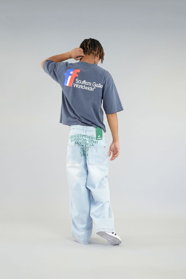 T-Shirts Scuffers Worldwide Azul Marino | 72409DESI