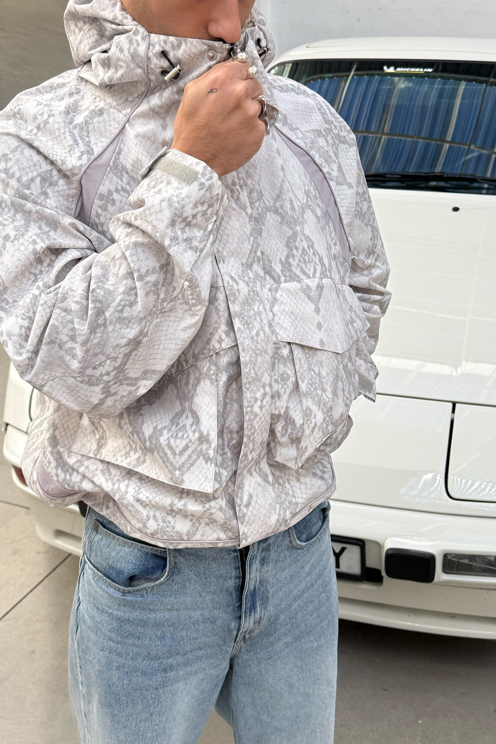 Windbreakers Scuffers Windbreaker Serpent Grises Claro | 01875CGVX