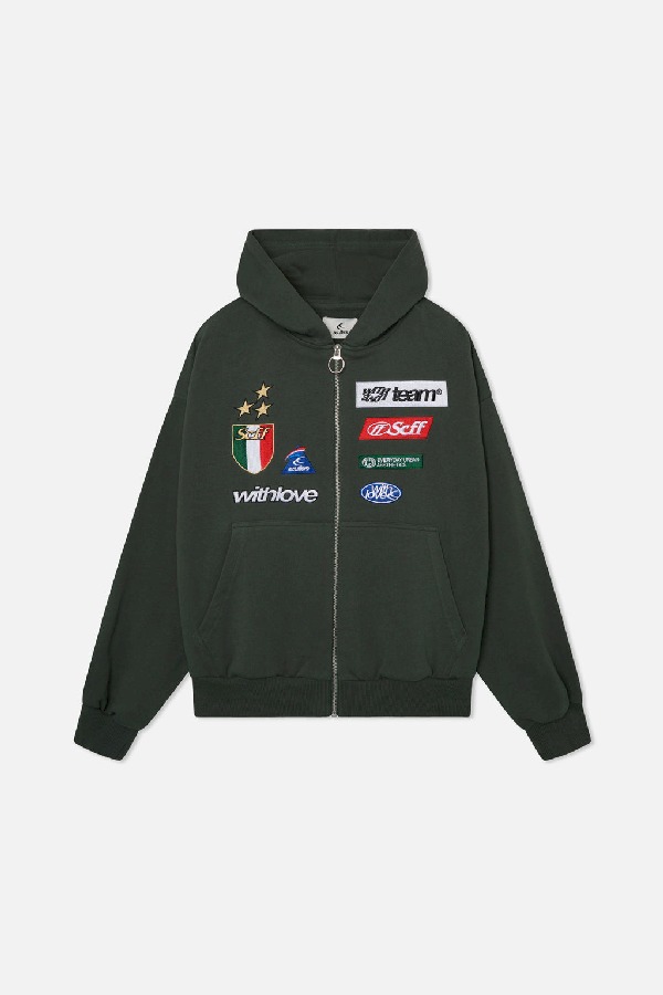 Zipped Hoodie Scuffers By Air Zipper Verdes | 36480IQJW
