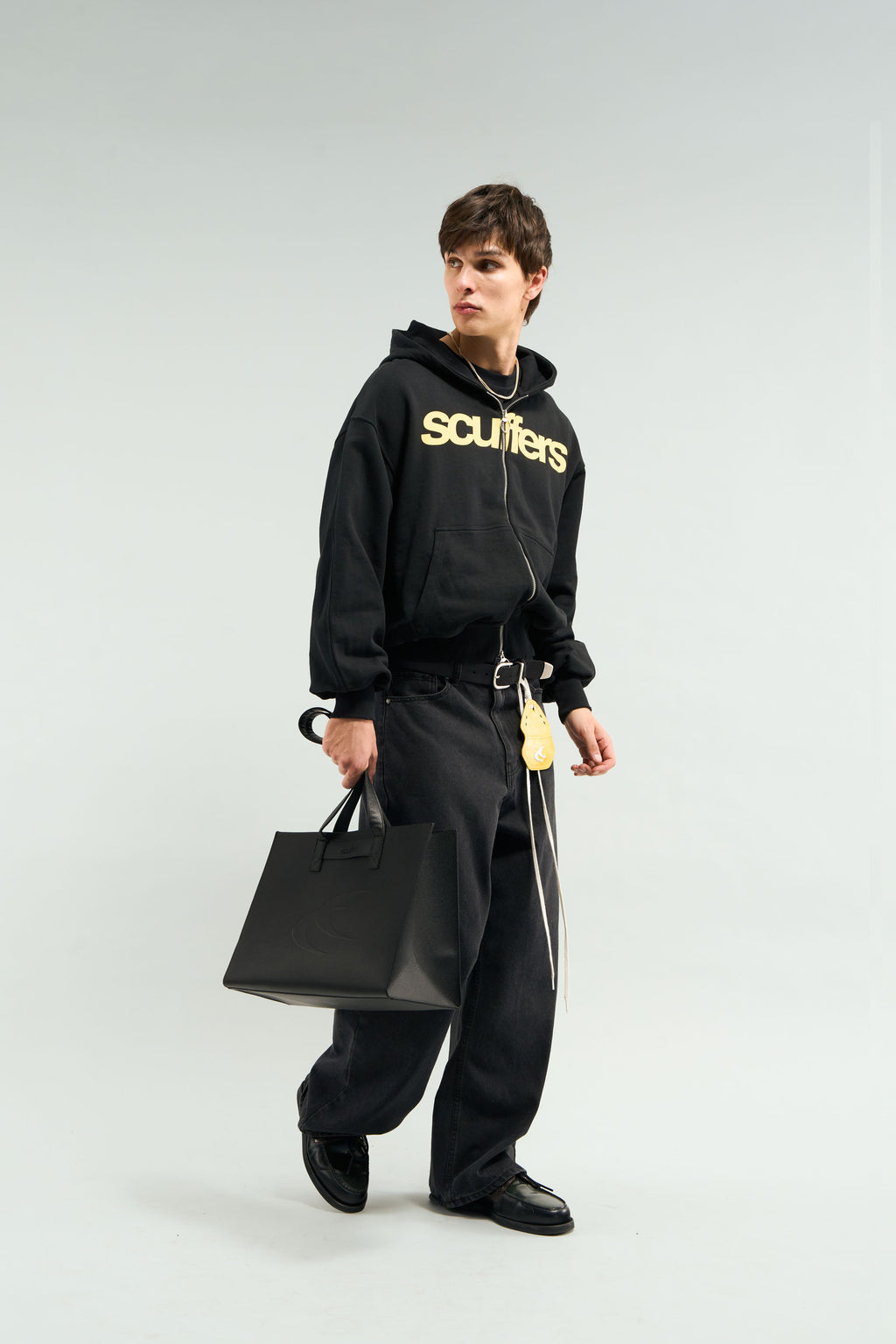 Zipped Hoodie Scuffers Essential Zipper Negros | 87540LBHZ