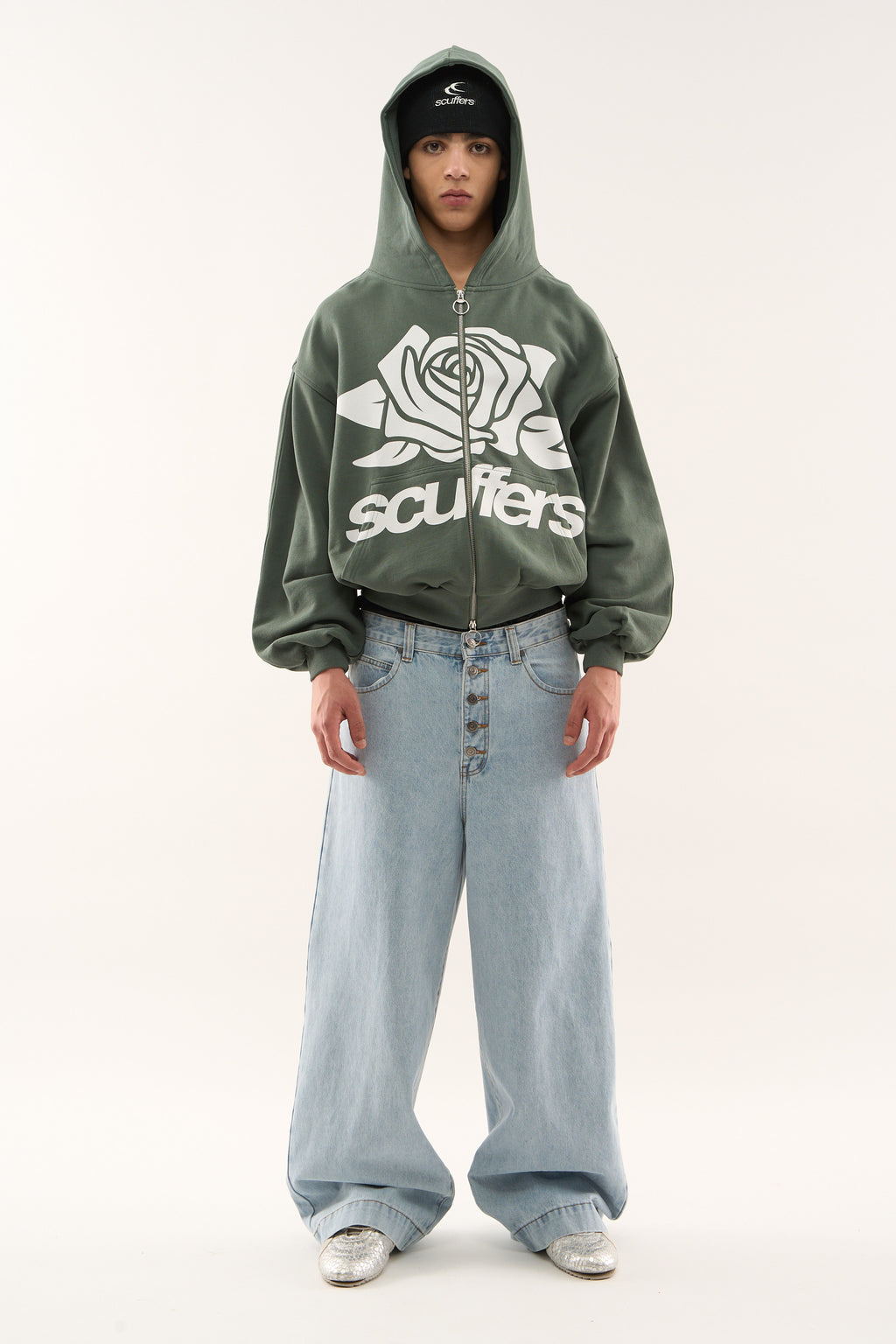 Zipped Hoodie Scuffers Girl Zipper Verdes | 01548PRQX