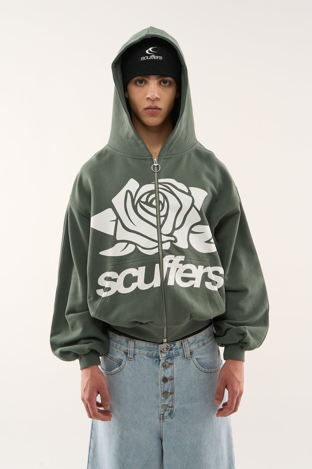 Zipped Hoodie Scuffers Girl Zipper Verdes | 01548PRQX