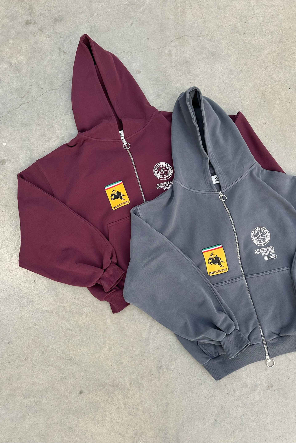 Zipped Hoodie Scuffers Zipper Vino | 16527CSLM
