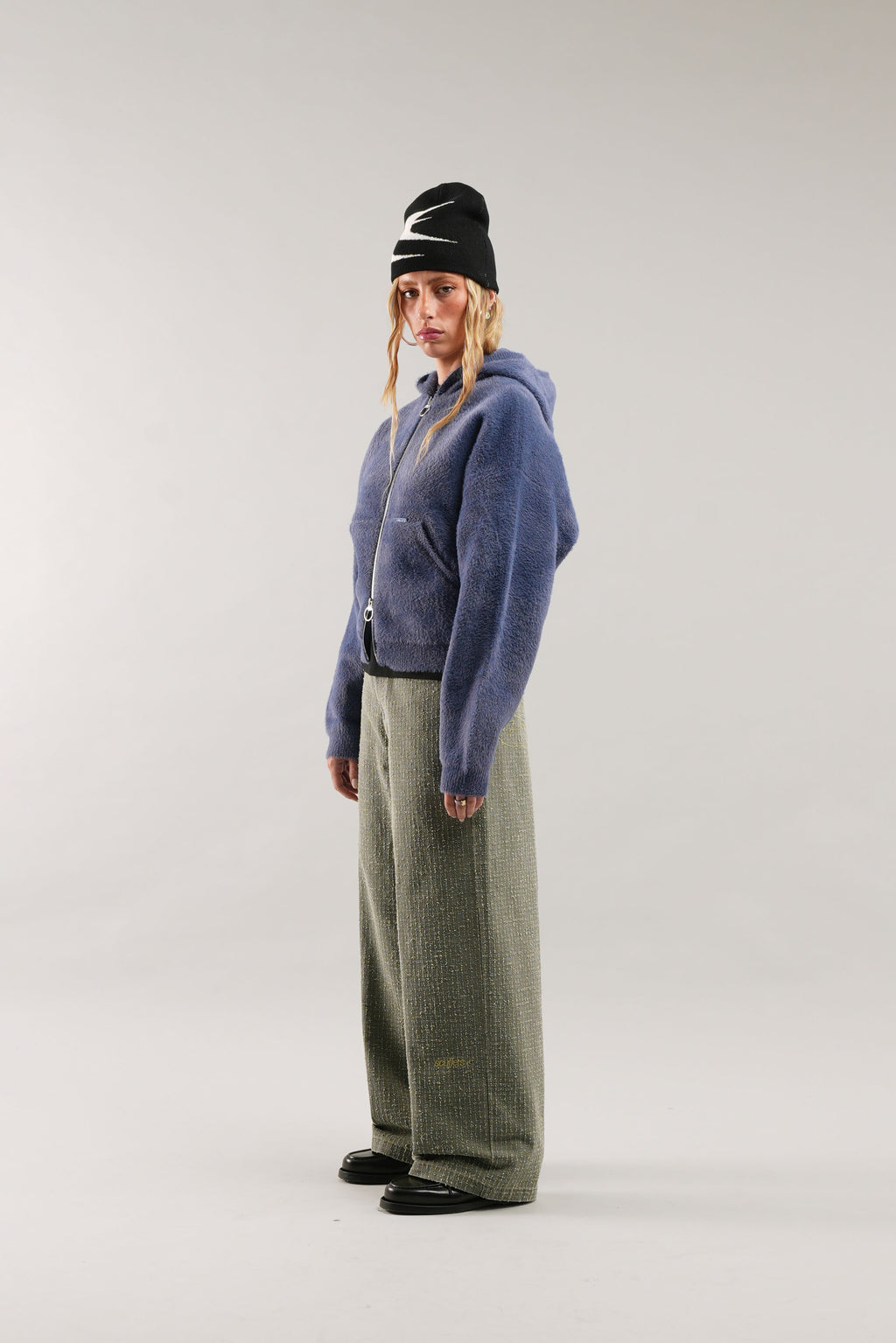 Zipper Knit Scuffers Knit Zipper Azul Marino | 93164FBEC